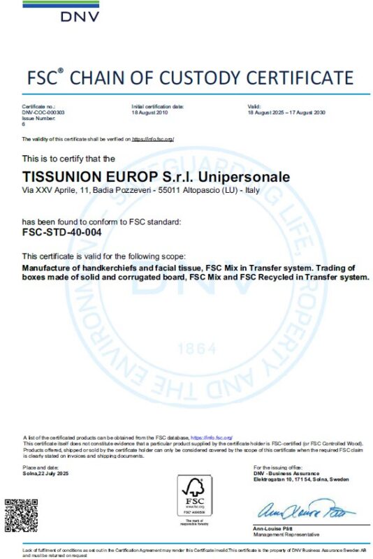 Immagine cert. FSC scad. 17.08.2030